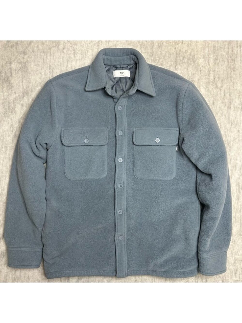 Aritzia TNA Polar Fleece Quilted Jacket Shacket Lined Utility Size 2